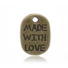 Metallanhnger "made with love" 20 Stck
